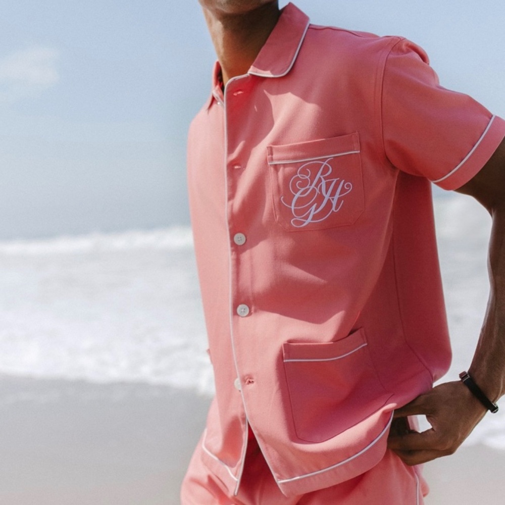 Recreational Habits Gatsby PJ shirt In Pink